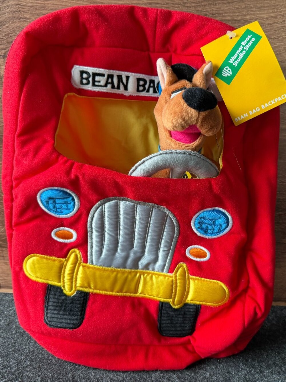 Vintage 1998 Warner Bros Scooby Doo Bean Bag Backpack NWT